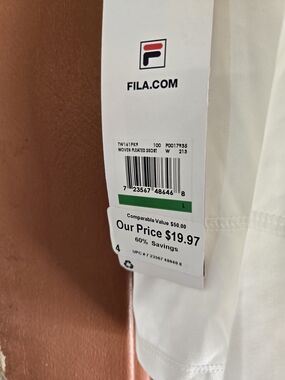 FILA White Woven Pleated Skort - White